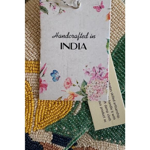 New Handcrafted in India Beaded Diver Swim Sun Shoulder Bag Purse - Picture 4 of 4